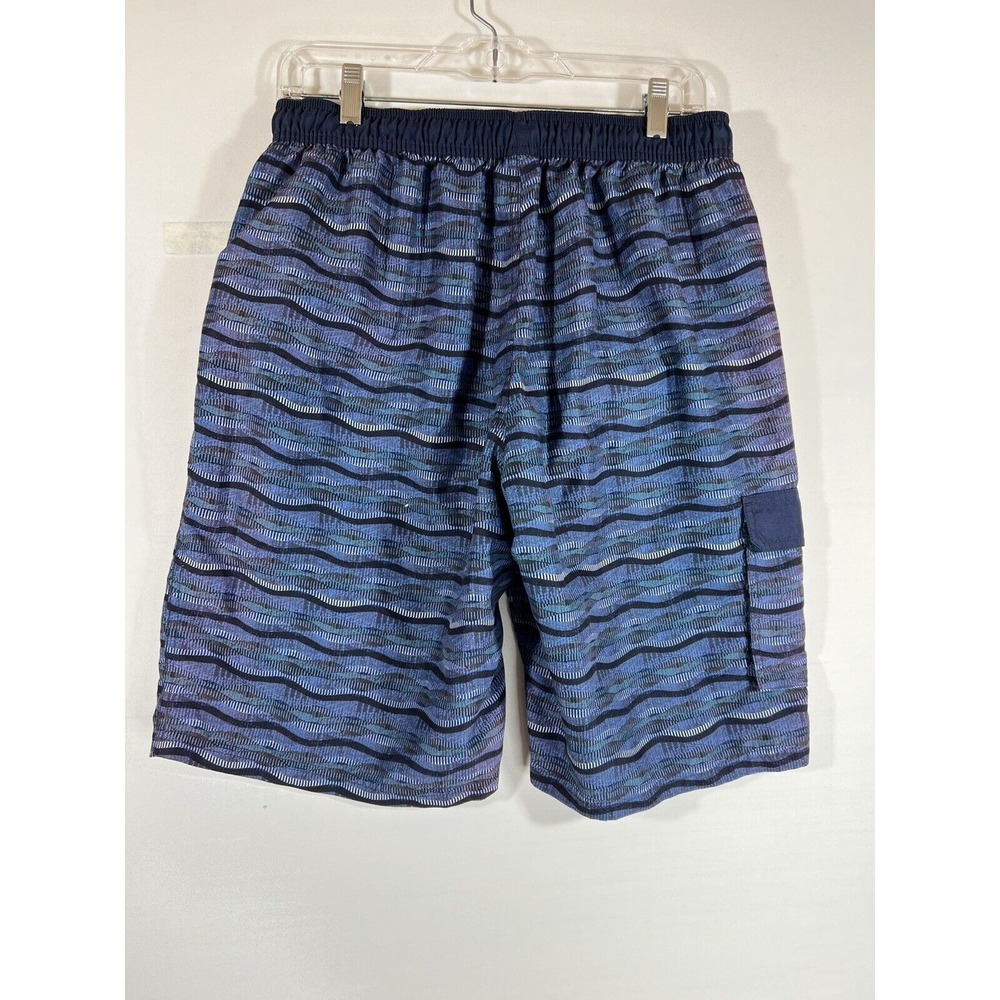 TESLA Mens Swim Trunks Medium Multicolor Lined Drawstring Board Shorts 3‎ Pocket
